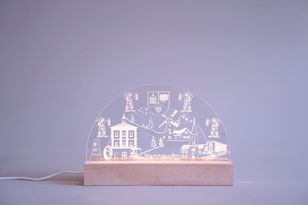 Bannewitzer Schwibbogen Acryl LED Lampe