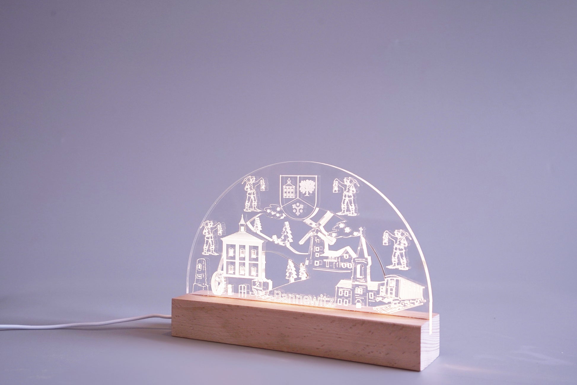 Bannewitzer Schwibbogen Acryl LED Lampe