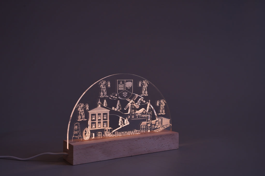 Bannewitzer Schwibbogen Acryl LED Lampe