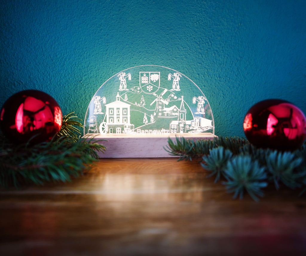 Bannewitzer Schwibbogen Acryl LED Lampe